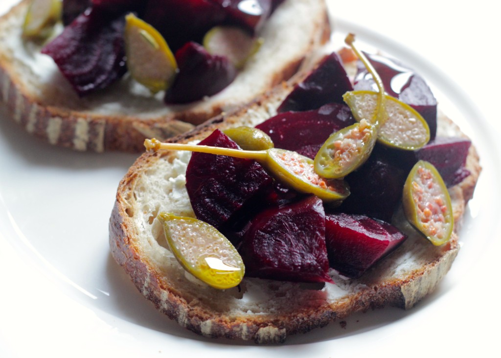 Easy Beet & Rosemary-Fennel Marinated Caper Berry Tartine – Growing Up Savvy